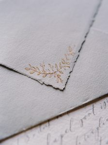 textured wedding invitation envelope