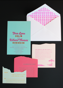 neon wedding invitation design