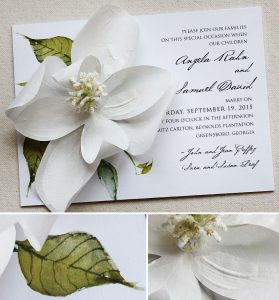 sculpted paper invitation