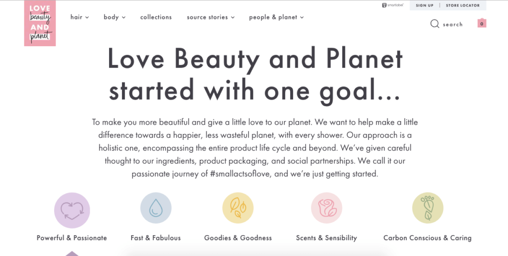 love beauty and planet website