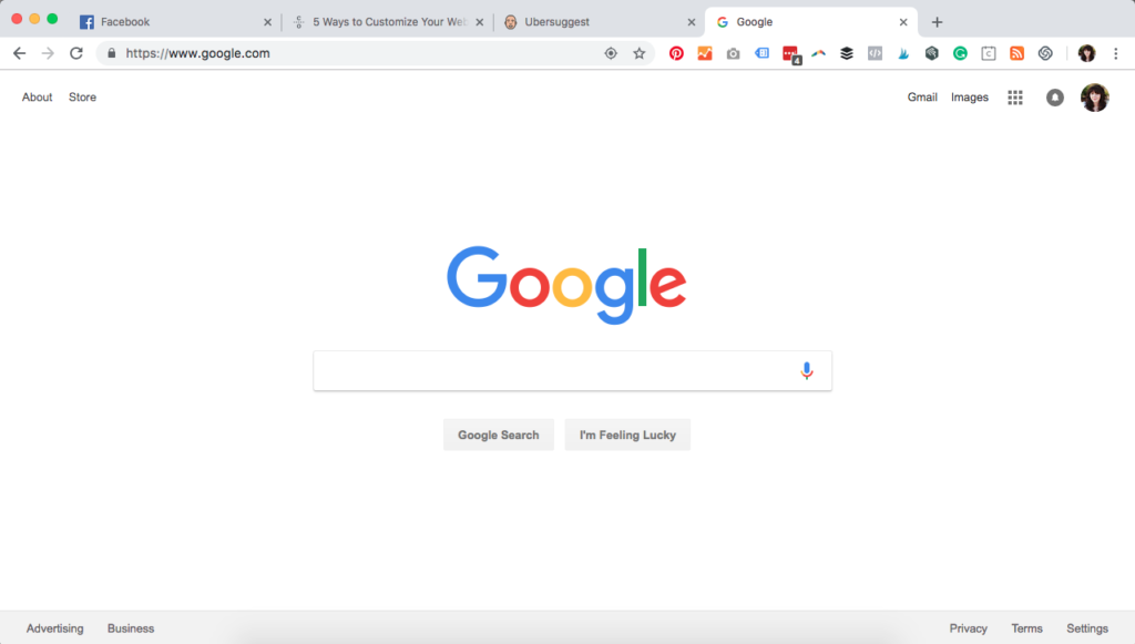 example of favicons in browser tabs