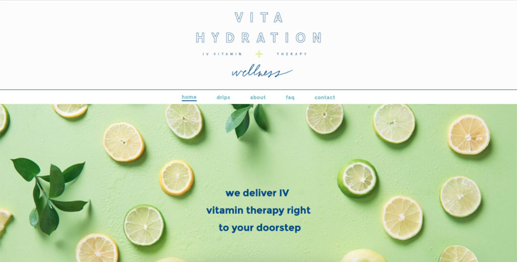 vita hydration website inspiration