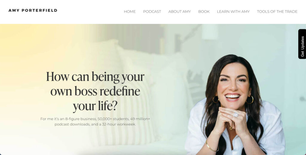 Amy Porterfield about me page