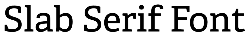 slab serif font type example