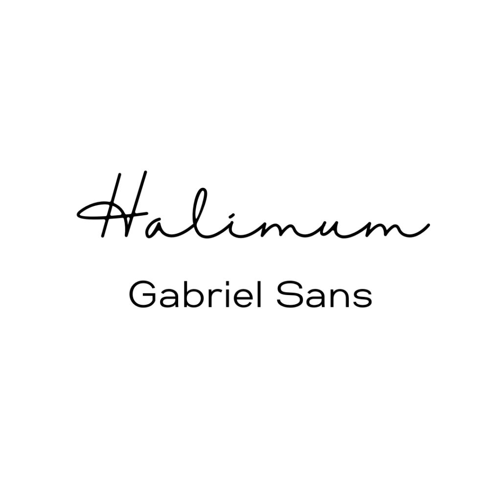 Halimum + Gabriel Sans Canva font pairing