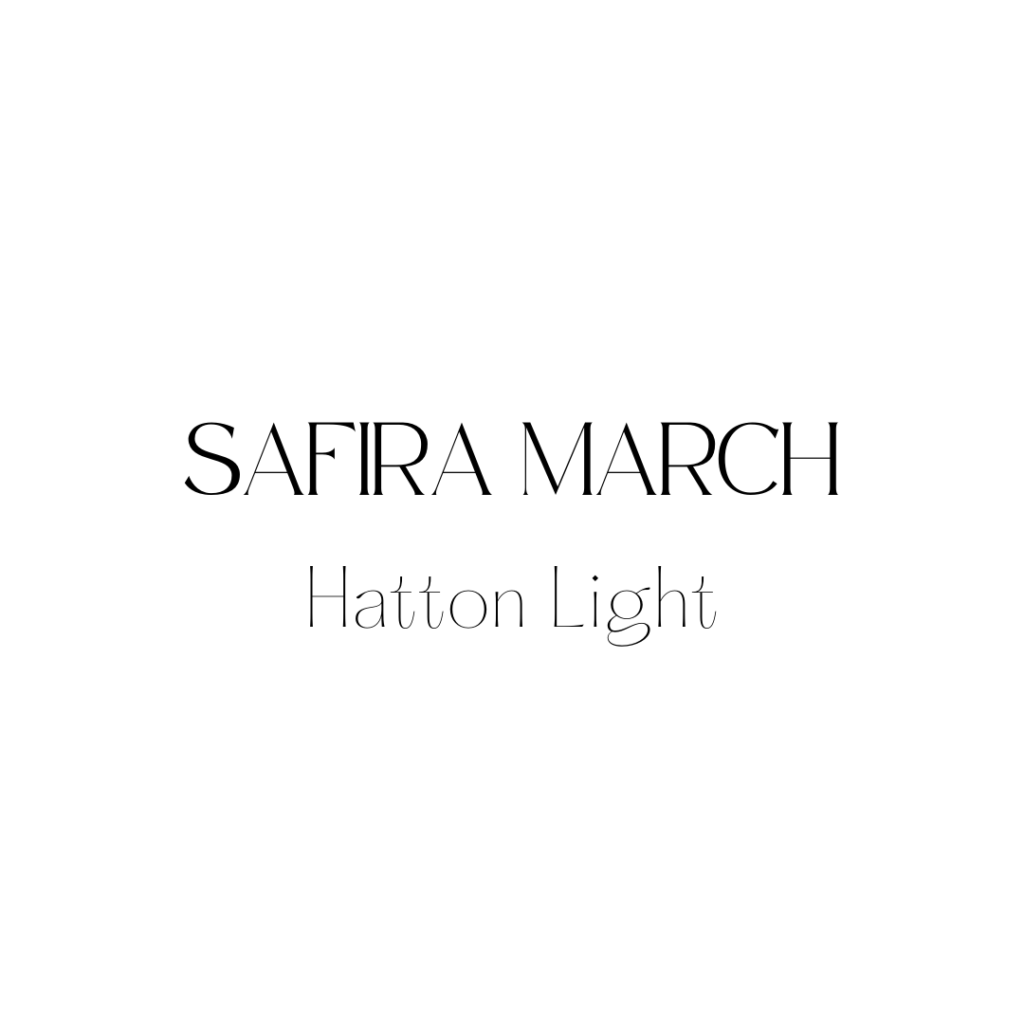 Safira March + Hatton Light Canva font pairing