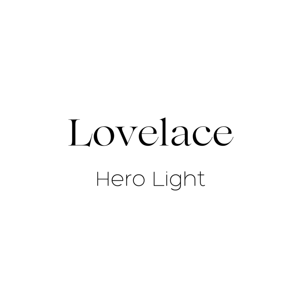 Lovelace + Hero Light Canva font pairing