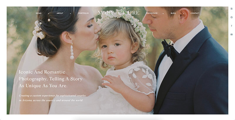 Showit wedding photographer website