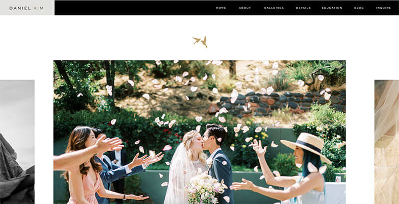 Showit wedding photographer website