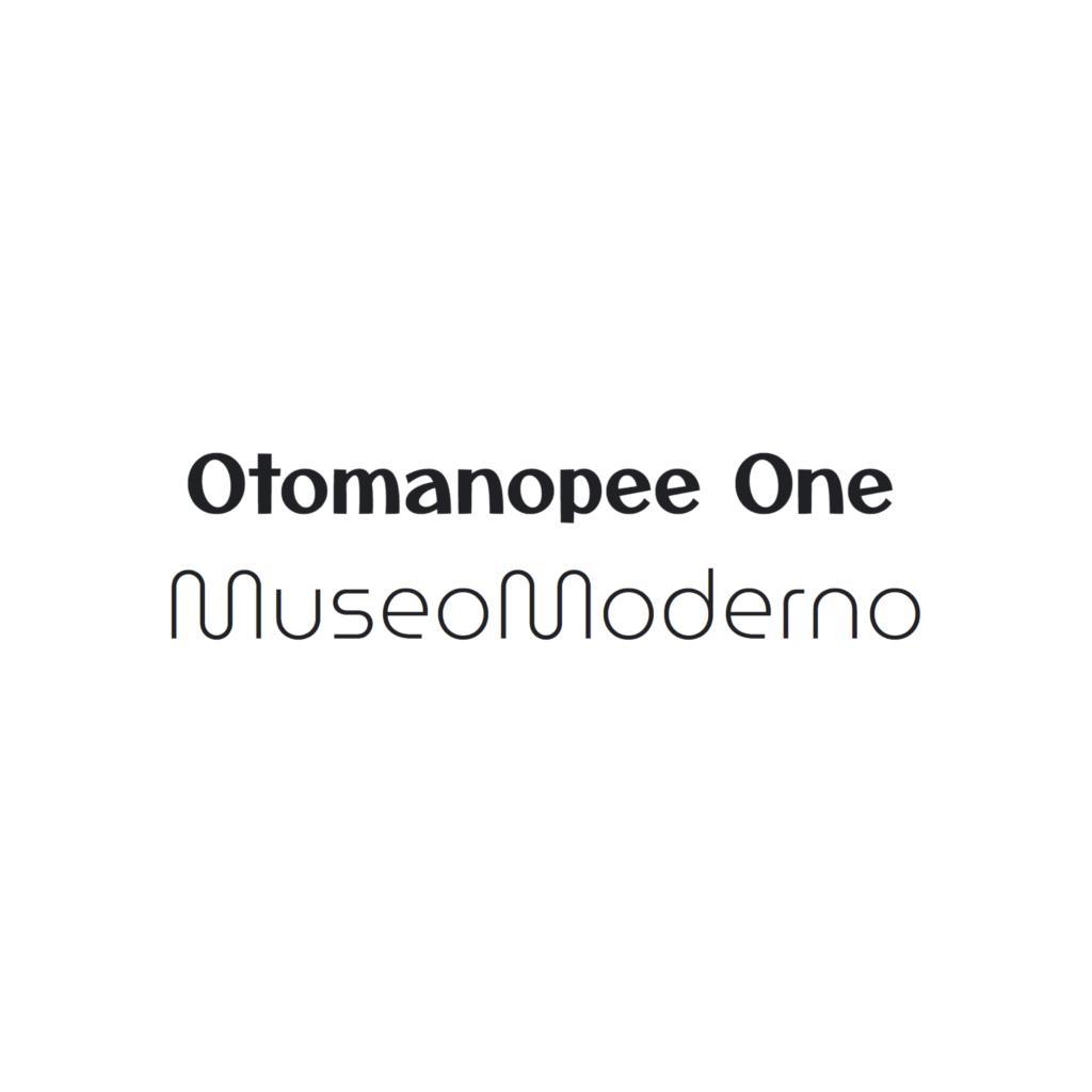 Otomanopee One + MuseoModerno Google Font Pairing