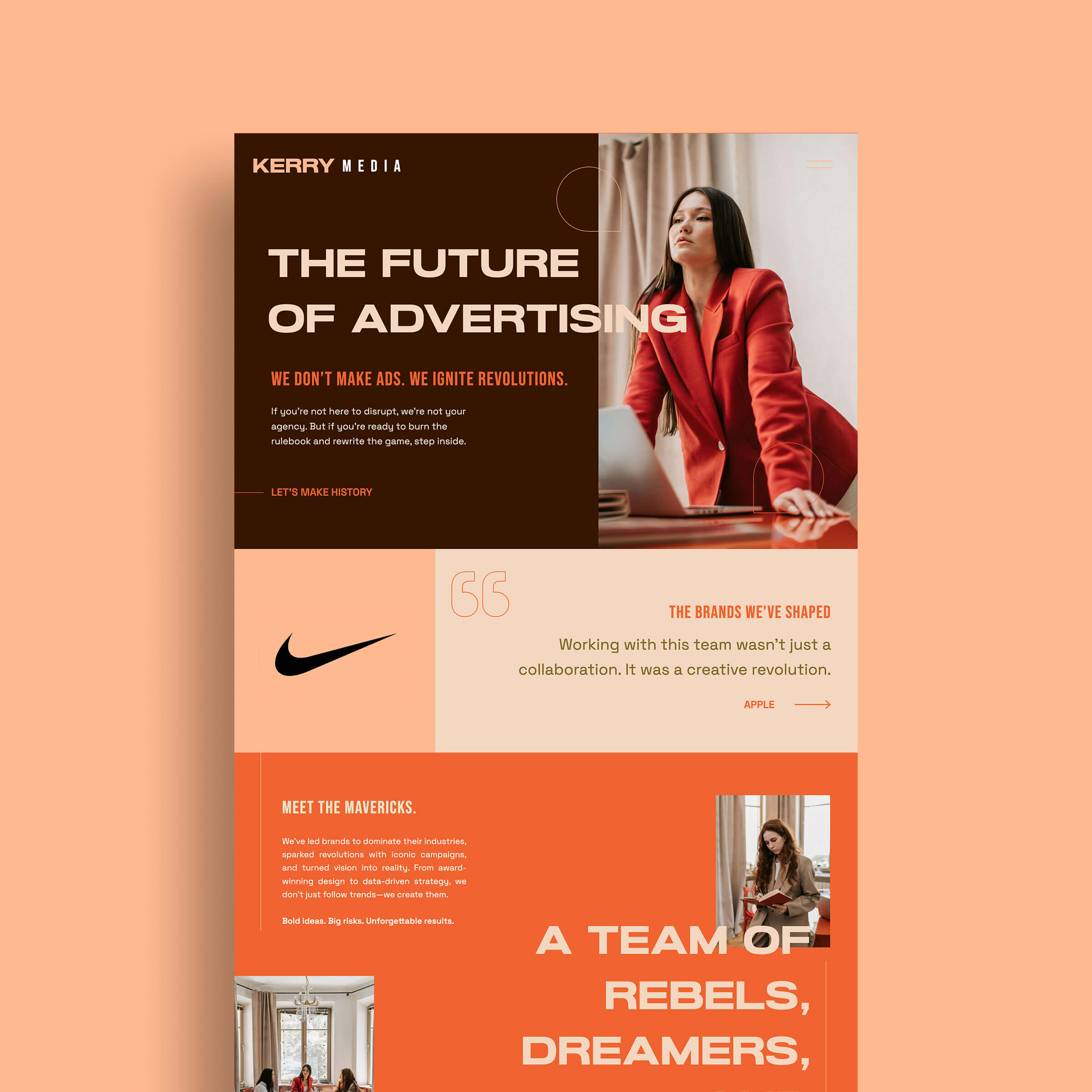 kerry showit website template for agencies and marketing professionals