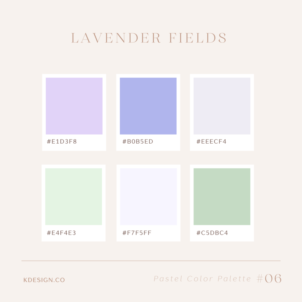 pastel purple and green color palette