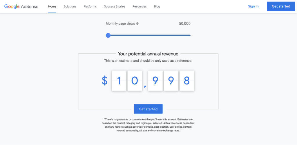 calculate your blog's earning potential with google adsense calculator