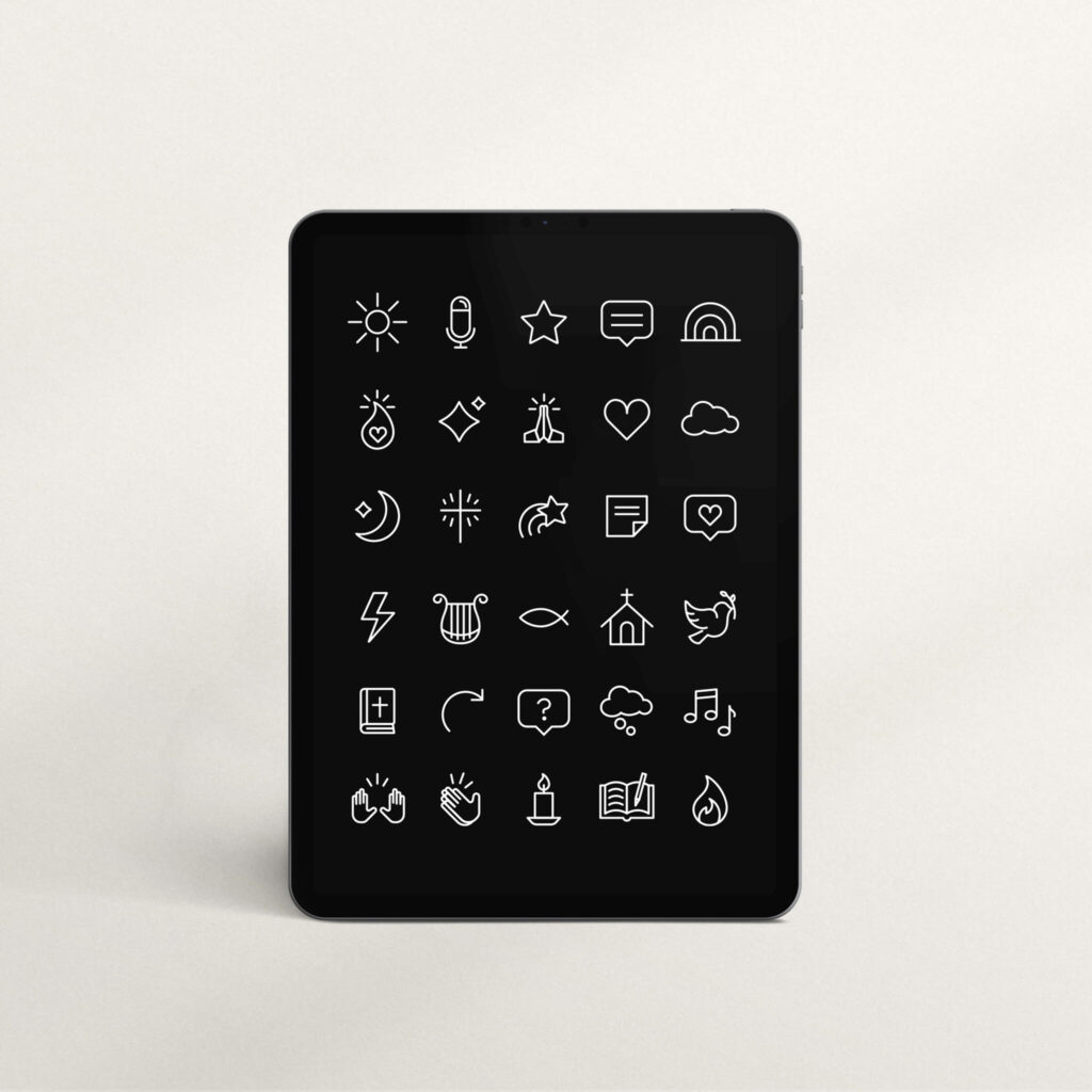 christian icon set