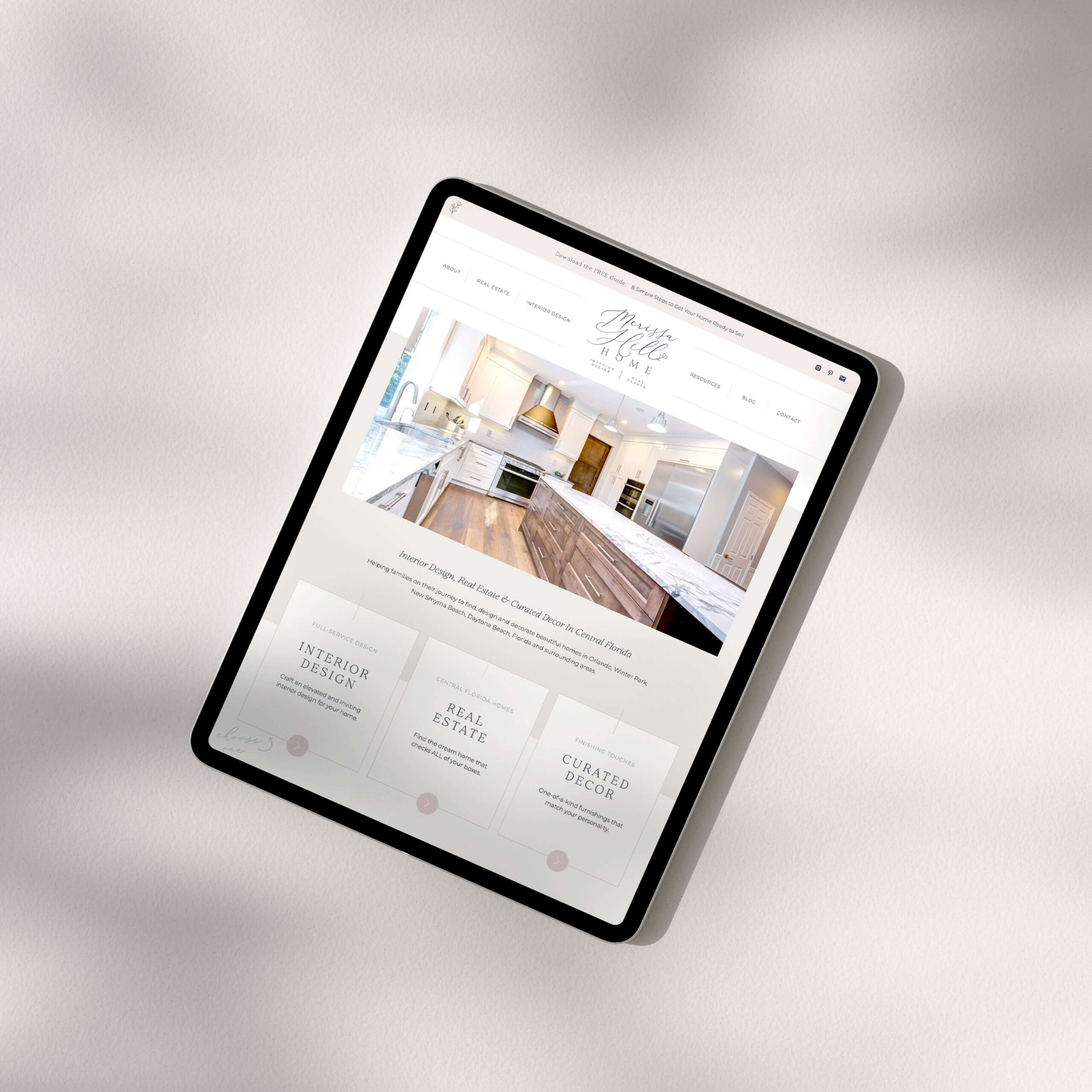 merissa hill home website for realtor and interior designer