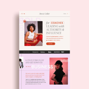 becca showit website template for podcast hosts and content creators