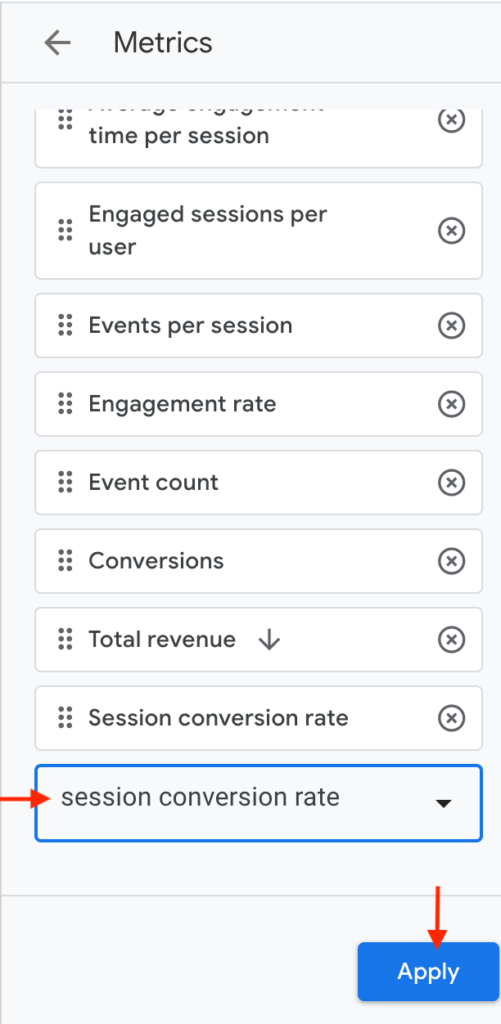 session conversion rate