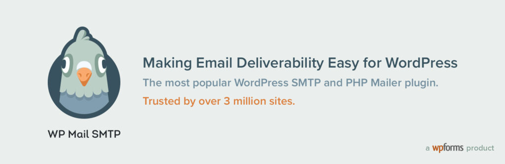 wp smtp - making email deliverability easy for wordpress. The most populare WordPress smtp and php mailer plugin, trusted by over 3 million sites, a wp forms product