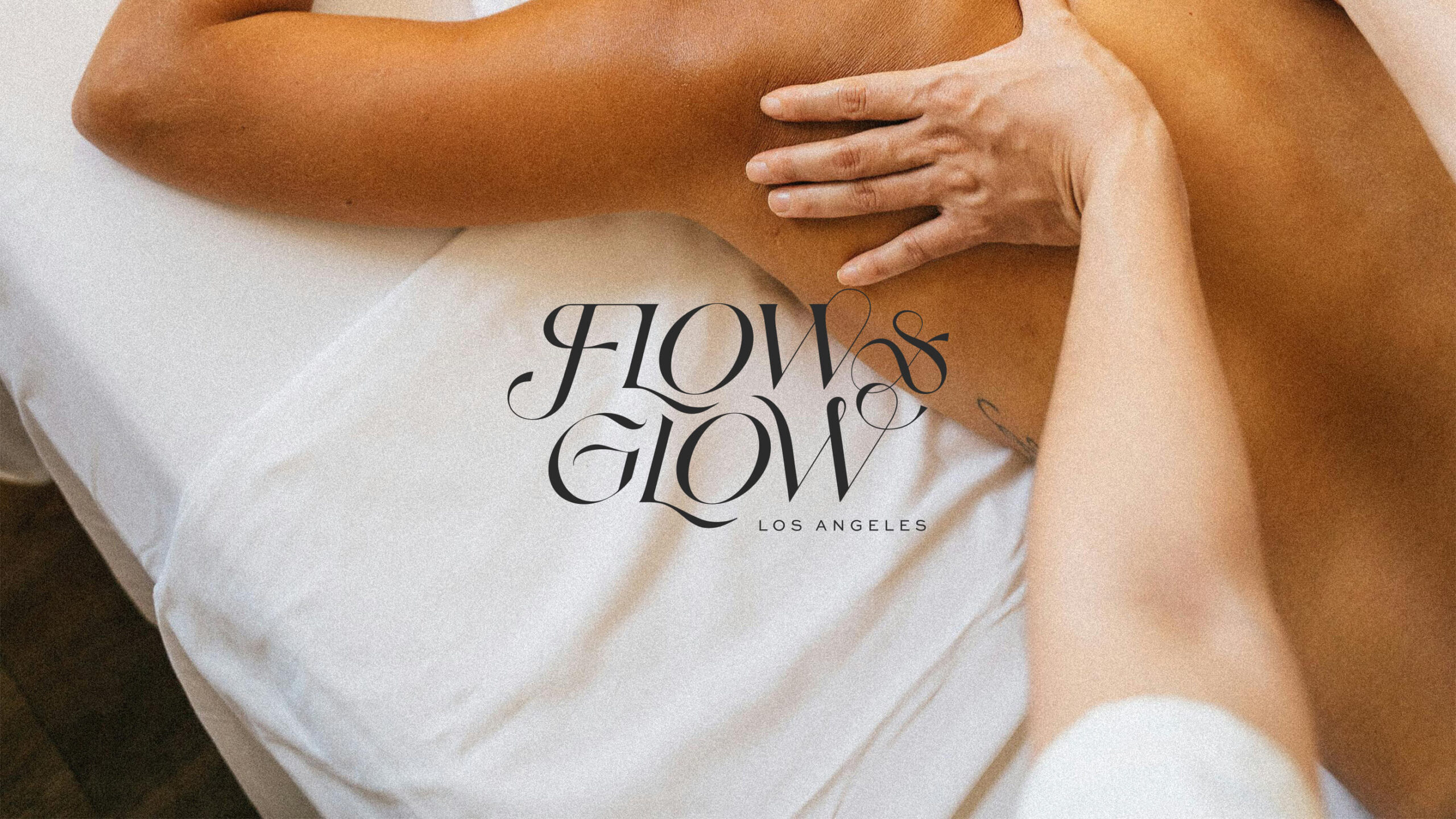flow and glow la, holistic wellness and massage specialist brand design and logo design