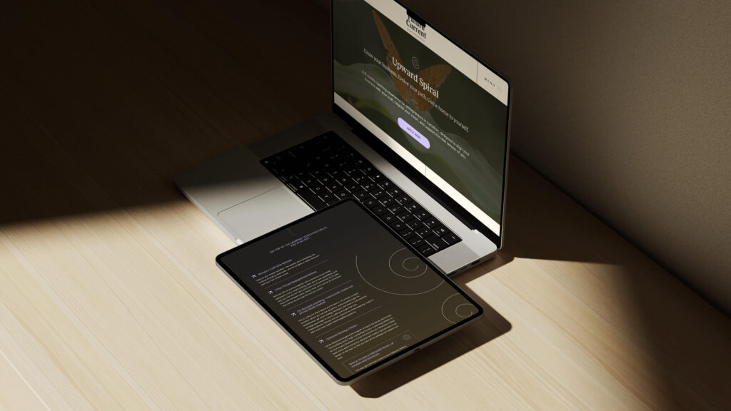 future current by melyssa griffin website, sales page design for upward spiral group coaching program