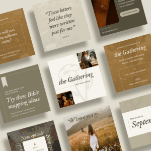 ruth canva social media templates for mission-drive organizations and women's ministries