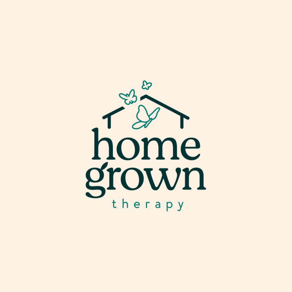 homegrown therapy logo stacked design