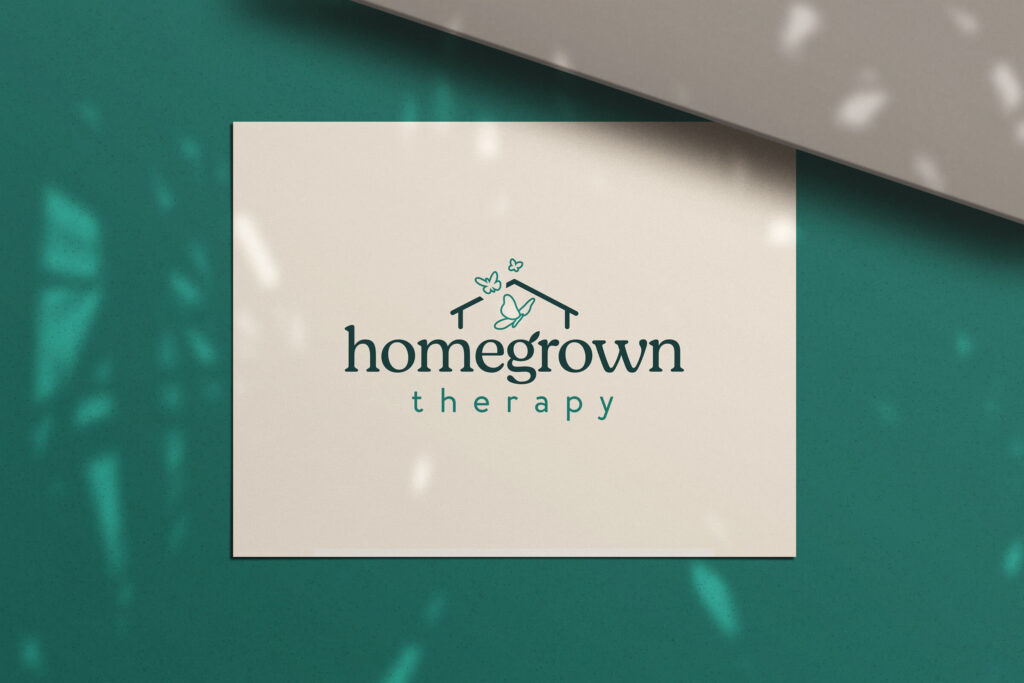 homegrown therapy brand logo design for speech therapist